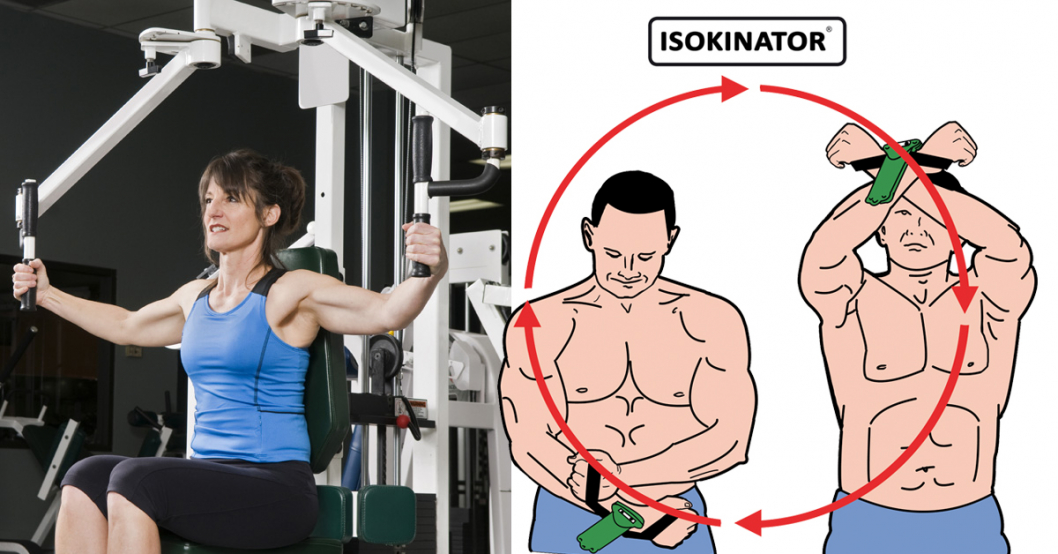 Brustmuskeltraining Butterfly-Maschine gegen Isokinator Brustmuskeltraining Butterfly-Maschine gegen Isokinator