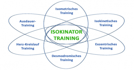 Der Isokinator kombiniert 6 Trainingsarten