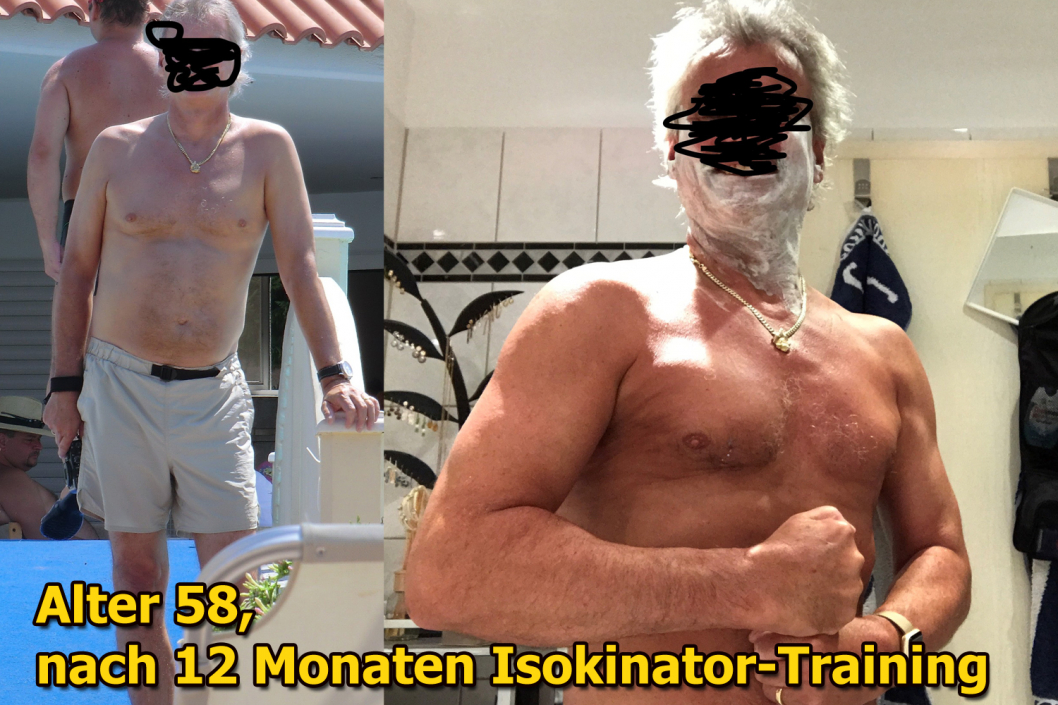 Alter 58, nach 12 Monaten Training mit dem Isokinator Alter 58, nach 12 Monaten Training mit dem Isokinator